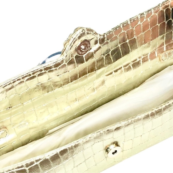 Chico’s gold Croco chain shoulder bag / clutch - Picture 8 of 11